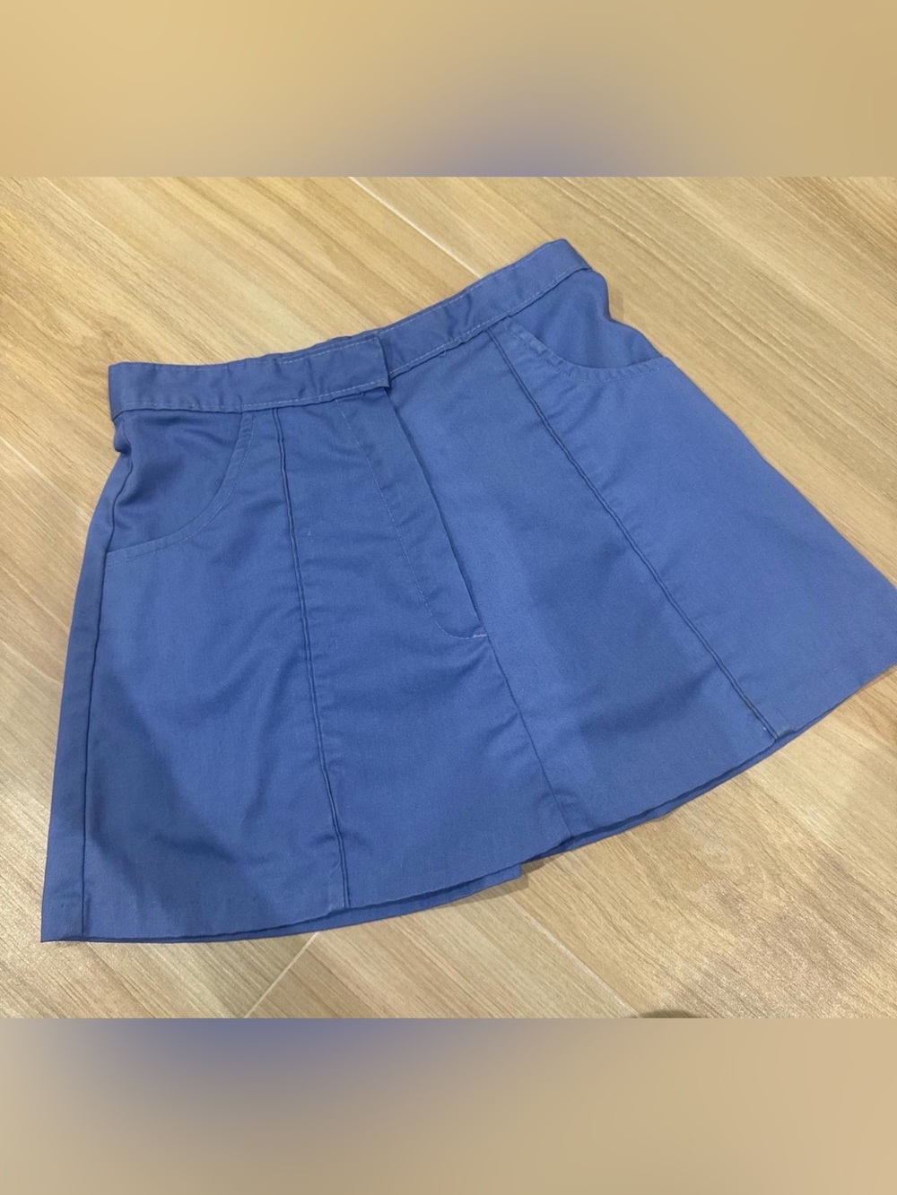 Vintage court casuals Women's Blue A-Line Shorts Skirt